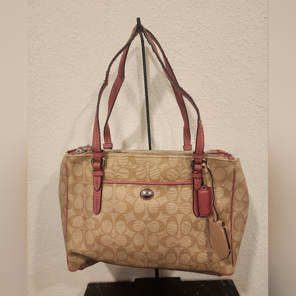 Coach Peyton Signature double zip carryall tote bag - Picture 2 of 14